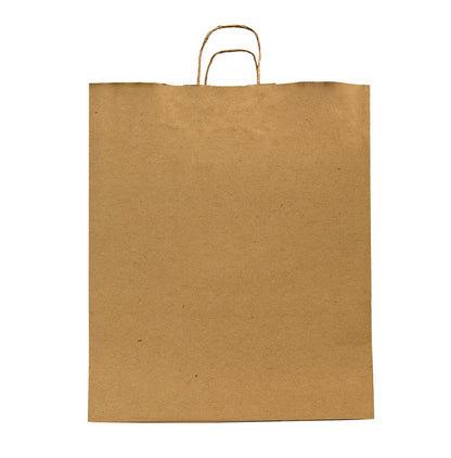 Brown Kraft Paper Bags with Handles, 100 GSM Durable Retail Gift Bags, Eco-Friendly Recyclable Shopping Bags for Boutiques, Weddings, and Crafting