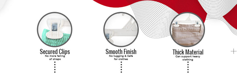 Mainetti 6108, 8" White all Plastic, Pant Skirt Slack Bottom Hangers, with sturdy plastic non-slip clips