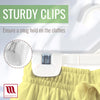 Mainetti 1004, 8" White all Plastic, Pant Skirt Slack Bottom Hangers, with sturdy plastic non-slip clips