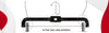 Mainetti 5131, 14" Black Plastic, Pant Skirt Slack Bottom Hangers, with 360 swivel metal hook, sturdy metal non-slip padded clips