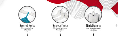 Mainetti 5075, 12" Clear Plastic, Children's Shirt Top Dress Hangers, with 360 swivel metal hook and notches for straps