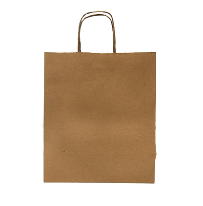 Brown Kraft Paper Bags with Handles, 100 GSM Durable Retail Gift Bags, Eco-Friendly Recyclable Shopping Bags for Boutiques, Weddings, and Crafting