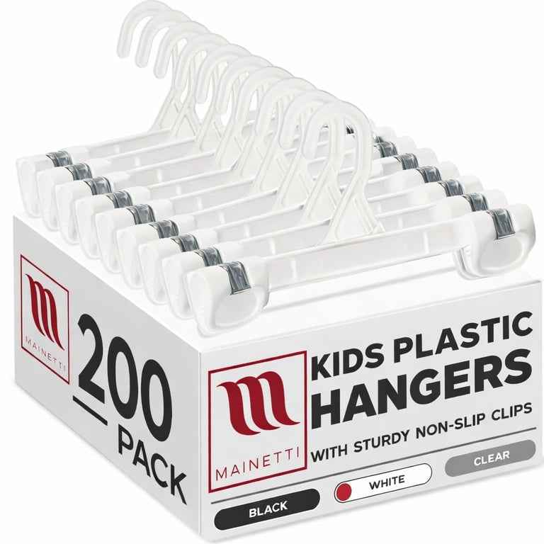 Imperial Plastics Premium Plastic Hangers – Black Or White, 8-48 Pack, Notched