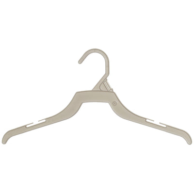 Mainetti 227, 14" White all Plastic, Shirt Top Dress Hangers, with notches for straps