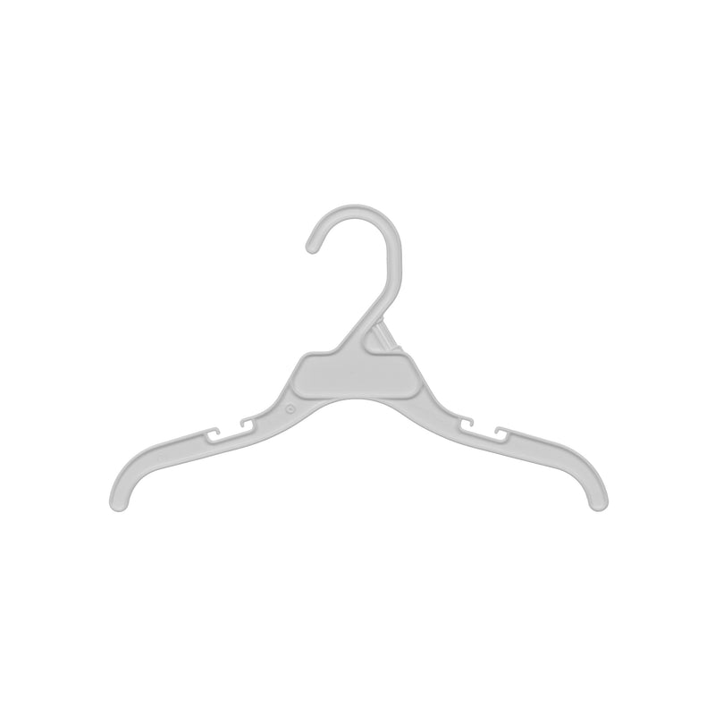 15 White Plastic Hangers