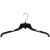 Mainetti 479, 17" Black Plastic, Shirt Top Dress Hangers, with turnable metal hook and notches for straps