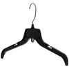 Mainetti 479, 17" Black Plastic, Shirt Top Dress Hangers, with turnable metal hook and notches for straps