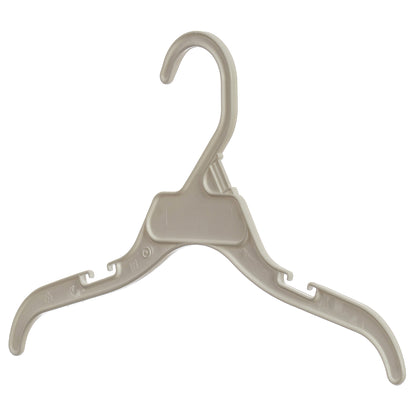 Mainetti 496, 12" White all Plastic, Shirt Top Dress Hangers, with notches for straps