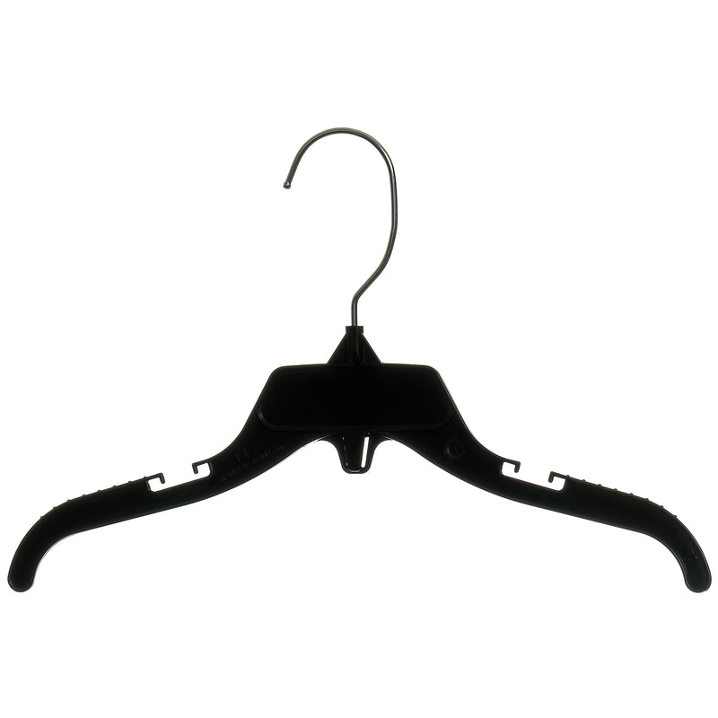 AF-227 17 Black Flocked Slim Top Hanger - Pack of 100