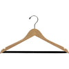 17" Wooden Suit Hanger with Flocked Bar