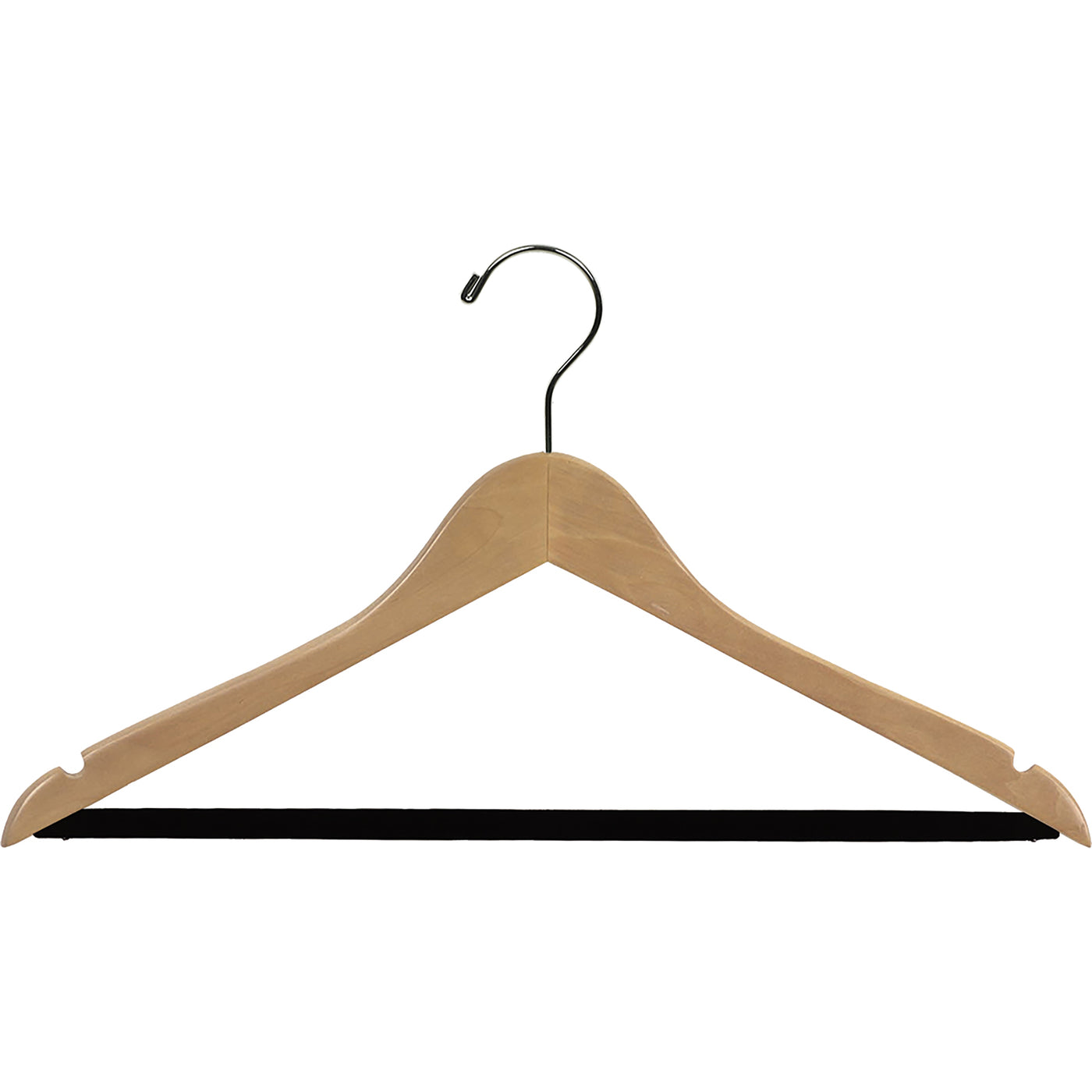 17 Contemporary Notched Top Hangers, Natural