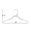 Mainetti 226, 12" White all Plastic, Shirt Top Dress Hangers, with notches for straps