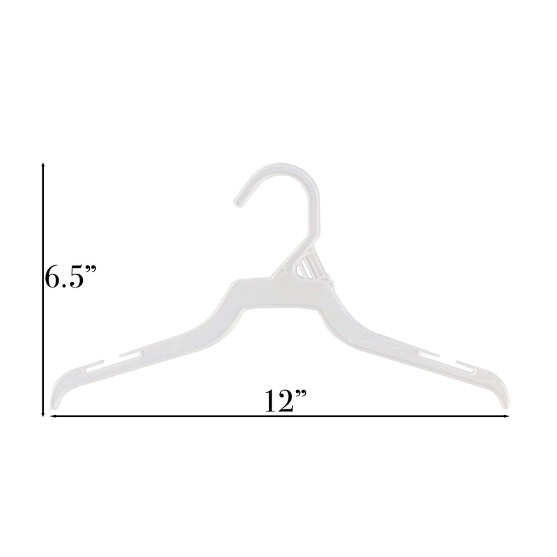 Mainetti 495, 10 White all Plastic, Shirt Top Dress Hangers, with not -  Mainetti USA