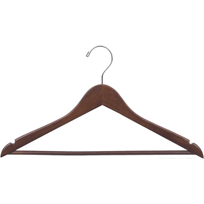 17" Rubber Coated Wooden Suit Hanger