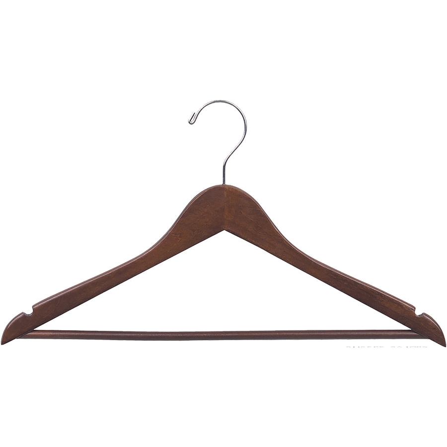 17" Rubber Coated Wooden Suit Hanger