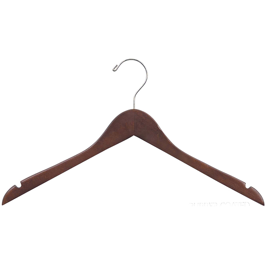 17" Rubber Coated Wooden Top Hanger