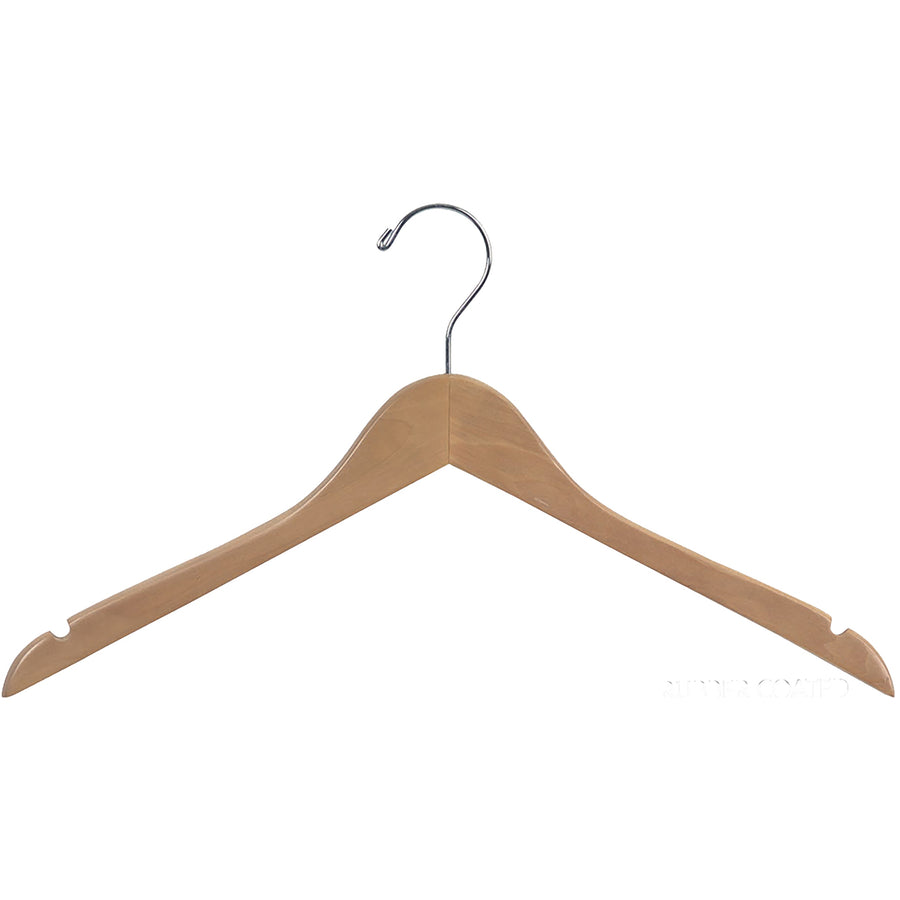 17" Rubber Coated Wooden Top Hanger