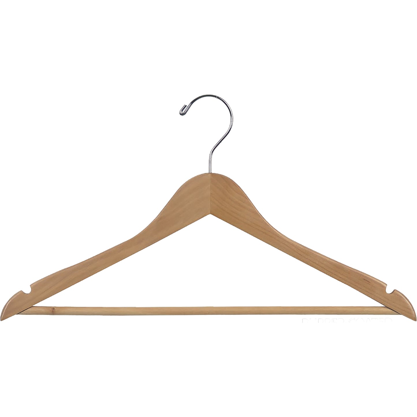 17" Rubber Coated Wooden Suit Hanger