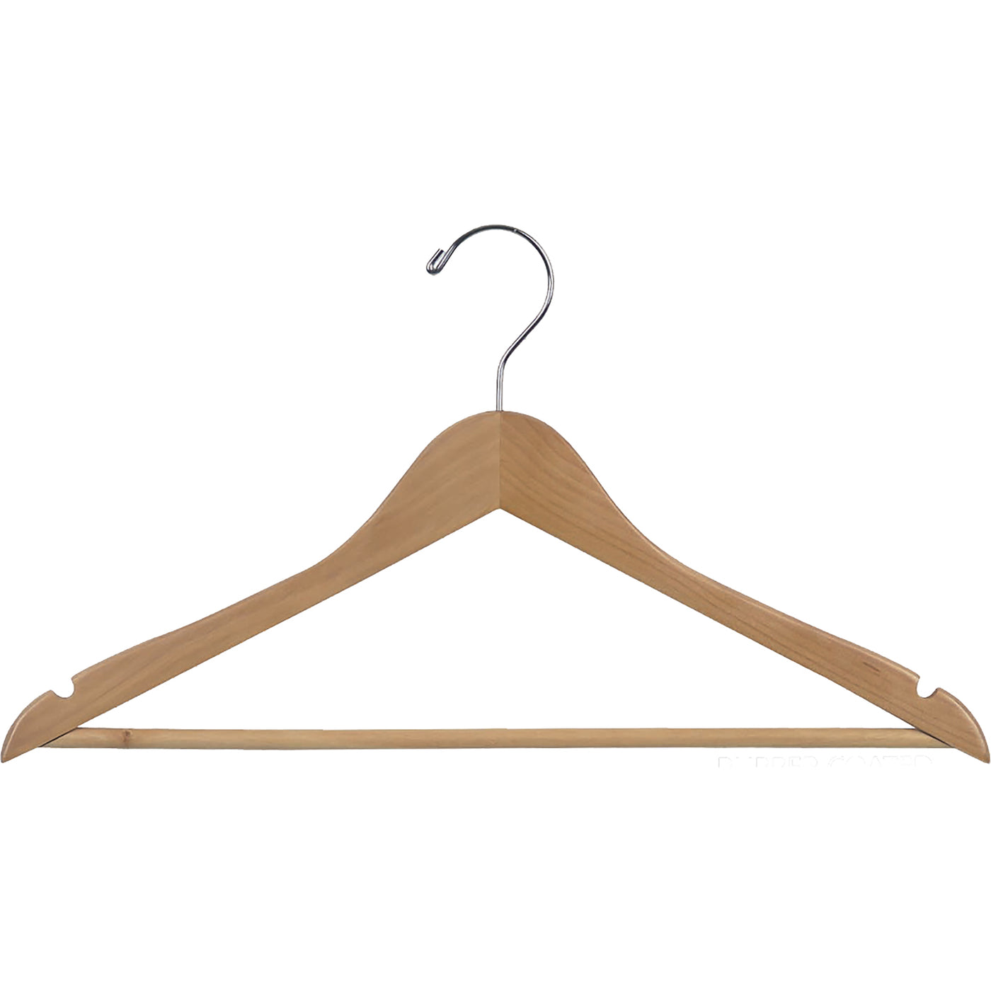 17" Rubber Coated Wooden Suit Hanger