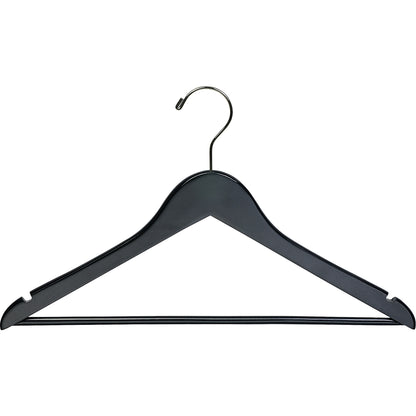 17" Rubber Coated Wooden Suit Hanger