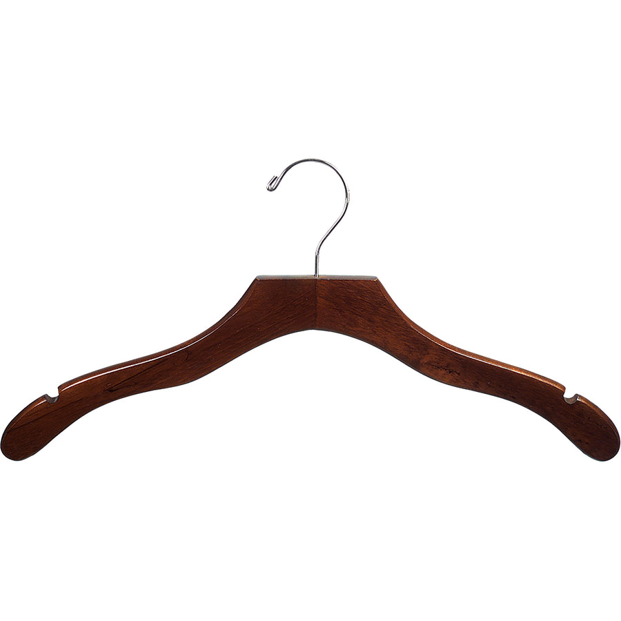 17" Wavy Wooden Top Hanger