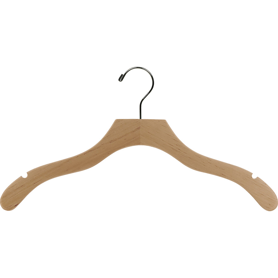 17" Wavy Wooden Top Hanger