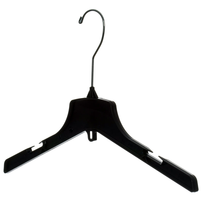 THE UM24 Set of 9 Heavy Duty Tubular Hangers Black Jumbo Plastic Adult  Cloth Coat Suit Closet Organization Hanger Black