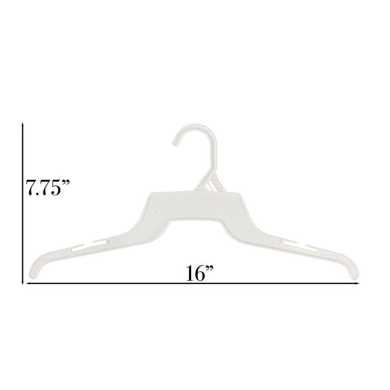 Mainetti 495, 10 White all Plastic, Shirt Top Dress Hangers, with not -  Mainetti USA