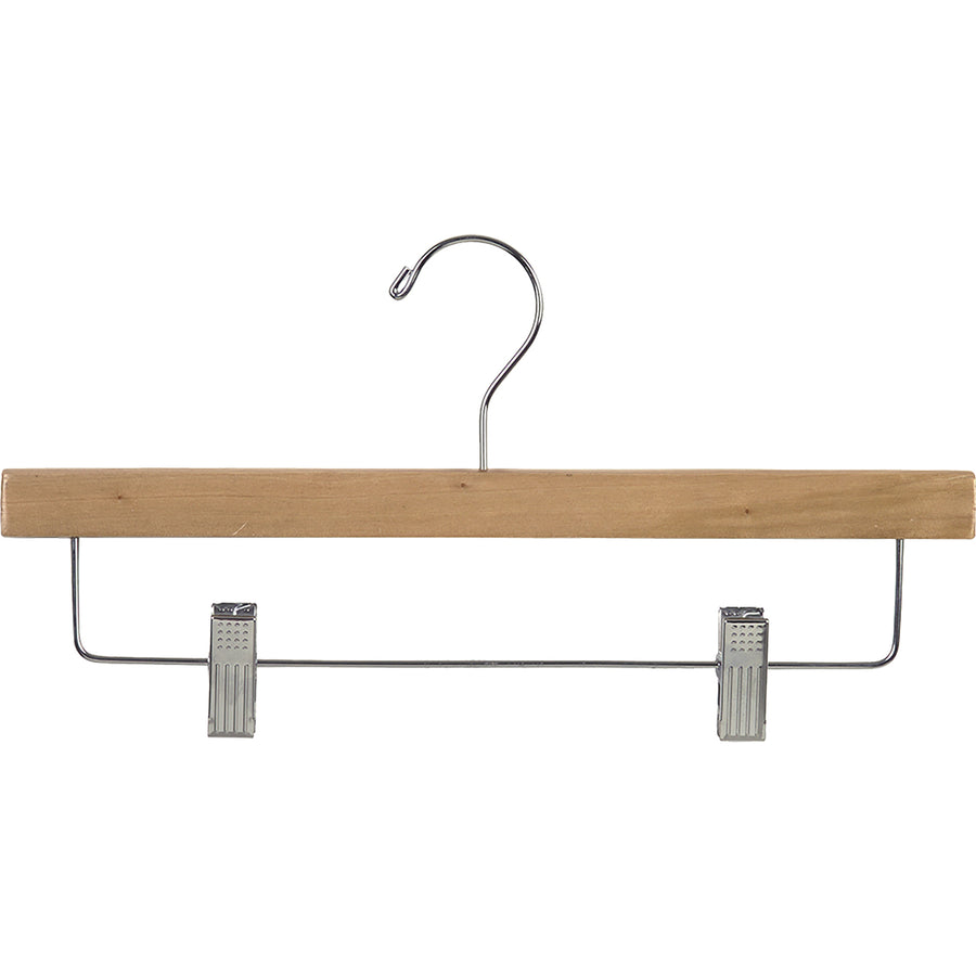 14" Wooden Bottom Hangers with Metal Clips