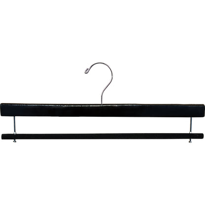 16" Wooden Bottom Hangers - Flocked Bar