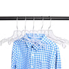 Mainetti 5075, 12" Clear Plastic, Children's Shirt Top Dress Hangers, with 360 swivel metal hook and notches for straps
