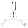Mainetti 5075, 12" Clear Plastic, Children's Shirt Top Dress Hangers, with 360 swivel metal hook and notches for straps