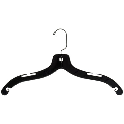 Mainetti 5400, 17 Black Plastic, Shirt Top Dress Hangers, with