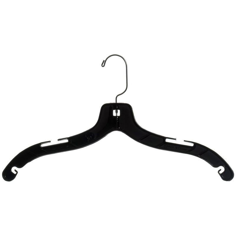 Mainetti 485, 15 Black Plastic, Shirt Top Dress Hangers, with turnabl -  Mainetti USA