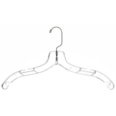 Plastic Shirt Hangers - Middle Heavy Weight - 17 Clear