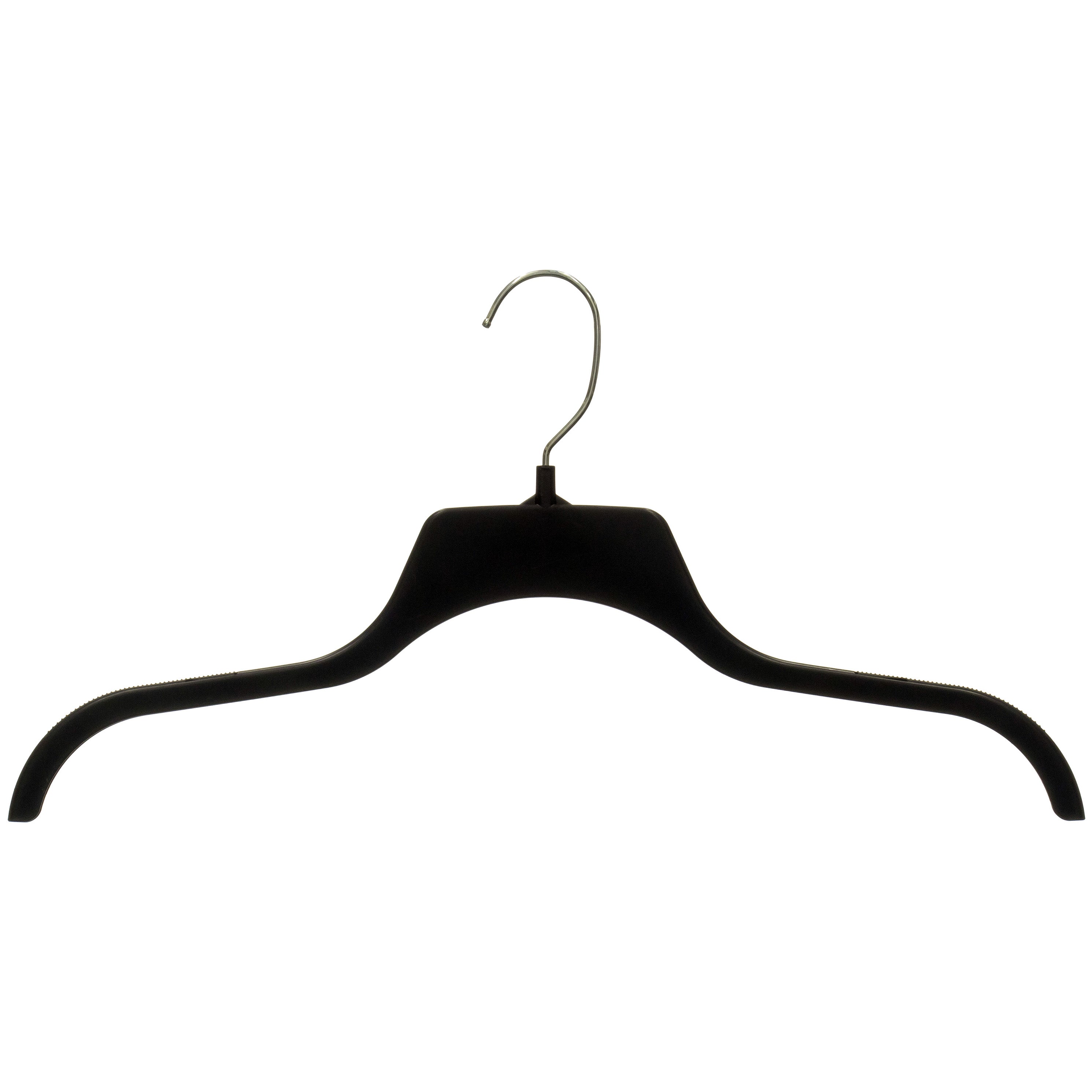 MAINETTIのハンガー　黒 584 - PLASTIC 17” NON-SLIP TOP HANGER - Mainetti USA