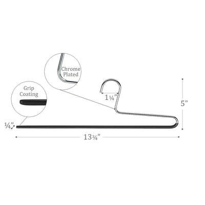 Metal Non-Slip - 13 3/4" Single Pant Rod