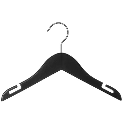 12" Black Wooden Shirt Hanger