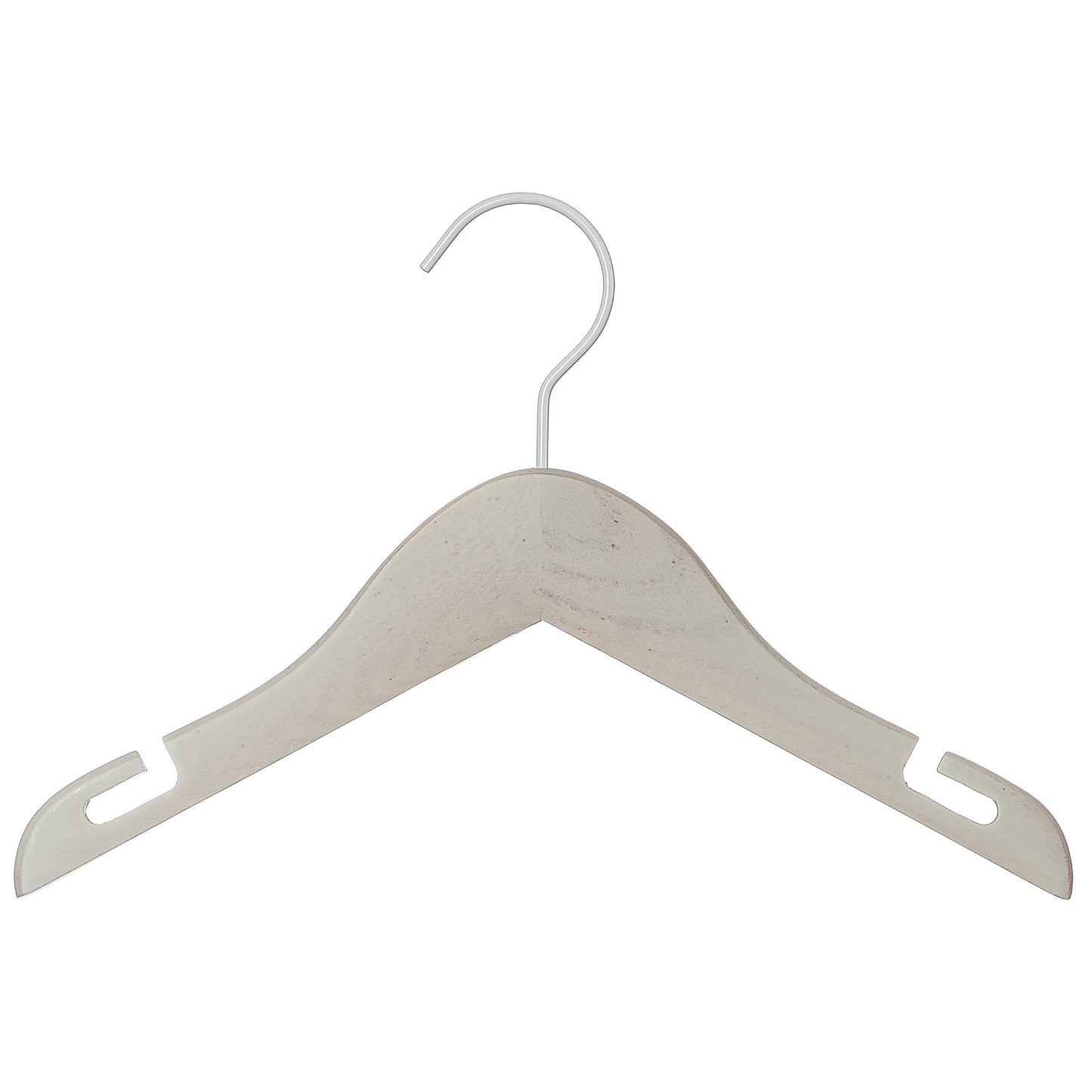 12" White Wooden Shirt Hanger
