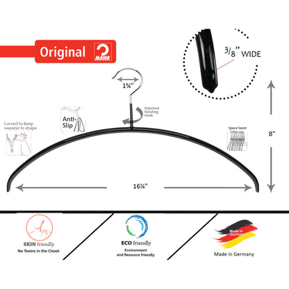 Metal Non-Slip - 16 1/4" Euro Top Hanger