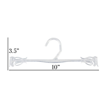 Mainetti GS19, 10" Clear Plastic, Bra Panty Underwear Hangers, sleek new design