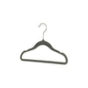 11.75" Grey Flocked/Velvet Ultra-Thin Top and Bottom Hangers