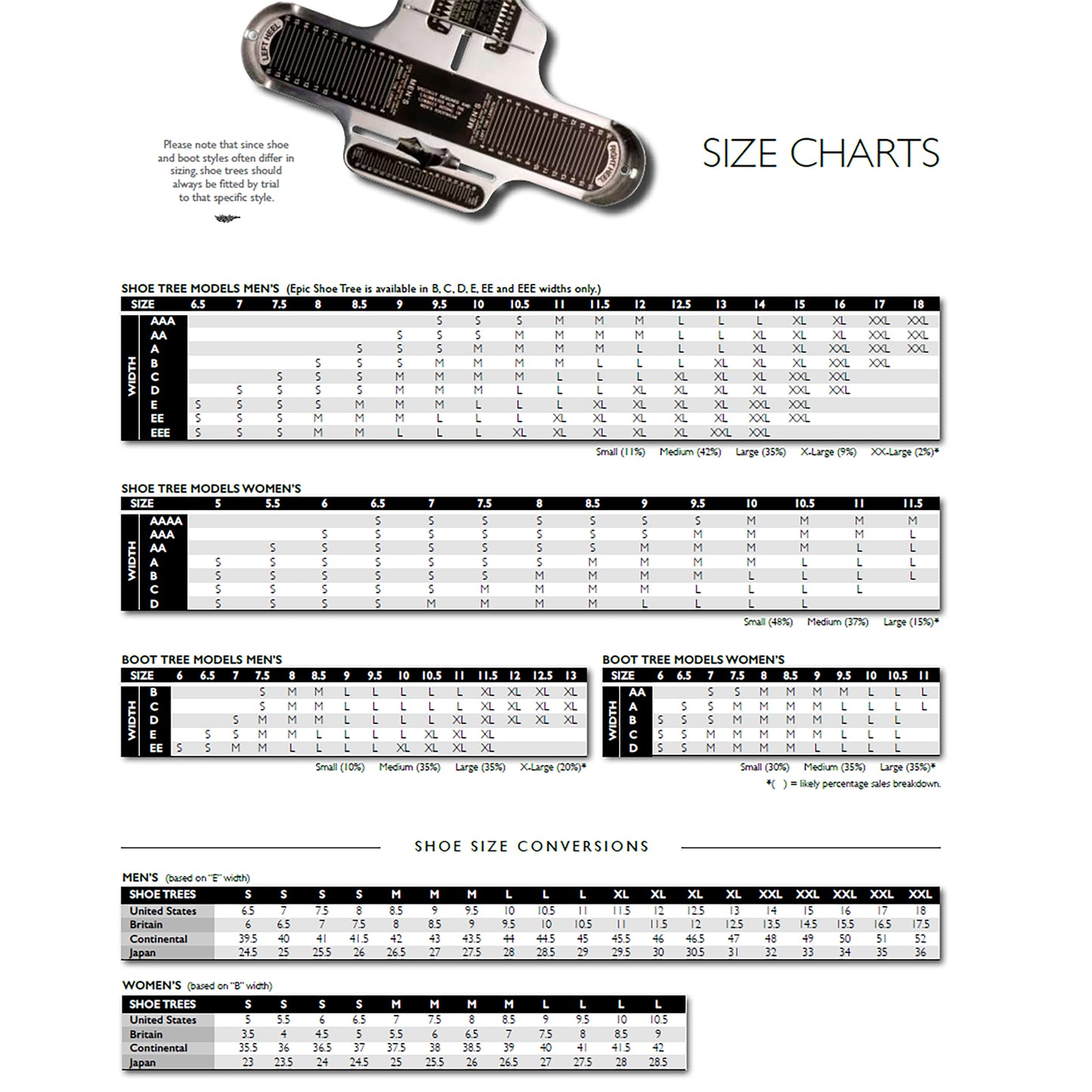 Women's Adjustable Aromatic Cedar Shoe Tree (Sold as a Pair)