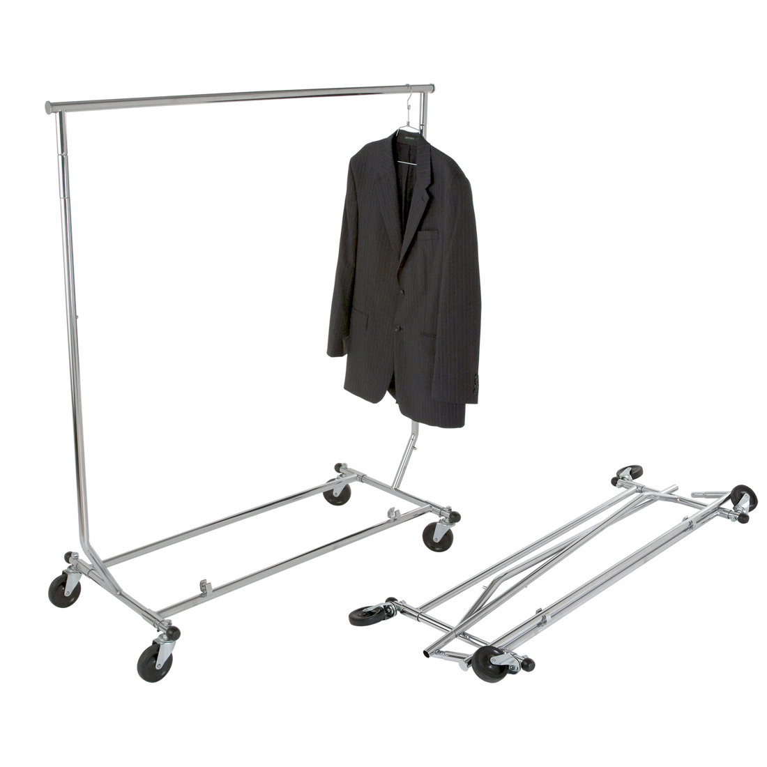 Heavy Duty Salesman's Rack - Collapsible Garment Rack - Round Tubing ...