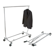 Heavy Duty Salesman's Rack - Collapsible Garment Rack - Round Tubing