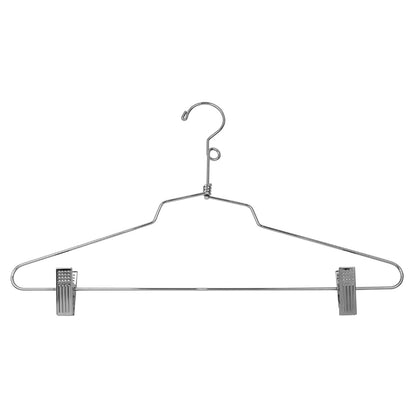 16" Steel Combination Hanger w/ Vinyl Cushion Clips and Loop Hook - Mainetti USA